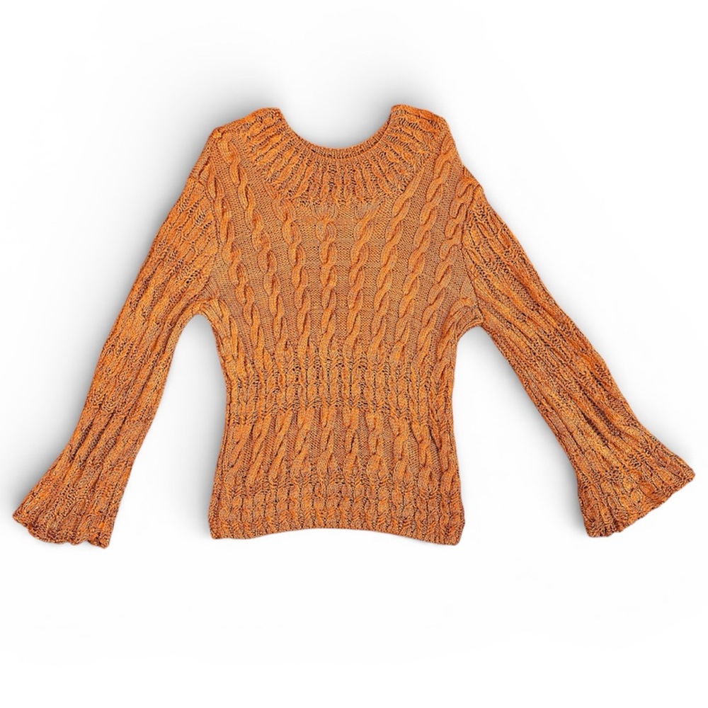 Oscar de la Renta Cable Knit Silk Sweater